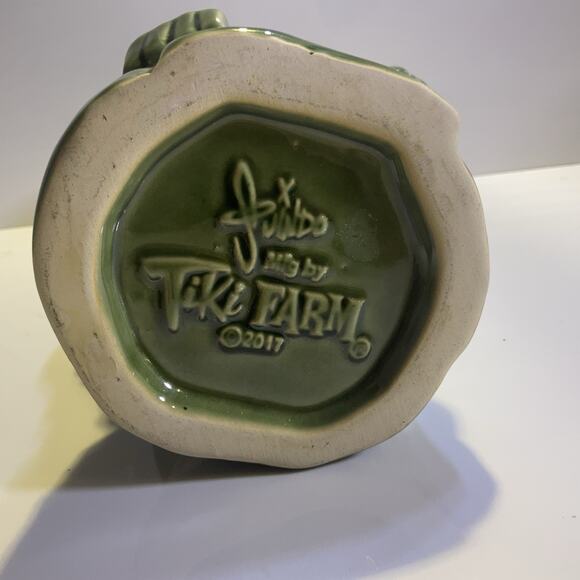 Tiki Farm Green Bruiser Tiki Mug Tumbler San Diego Comic Con 2017 Squindo Skull - Picture 7 of 7